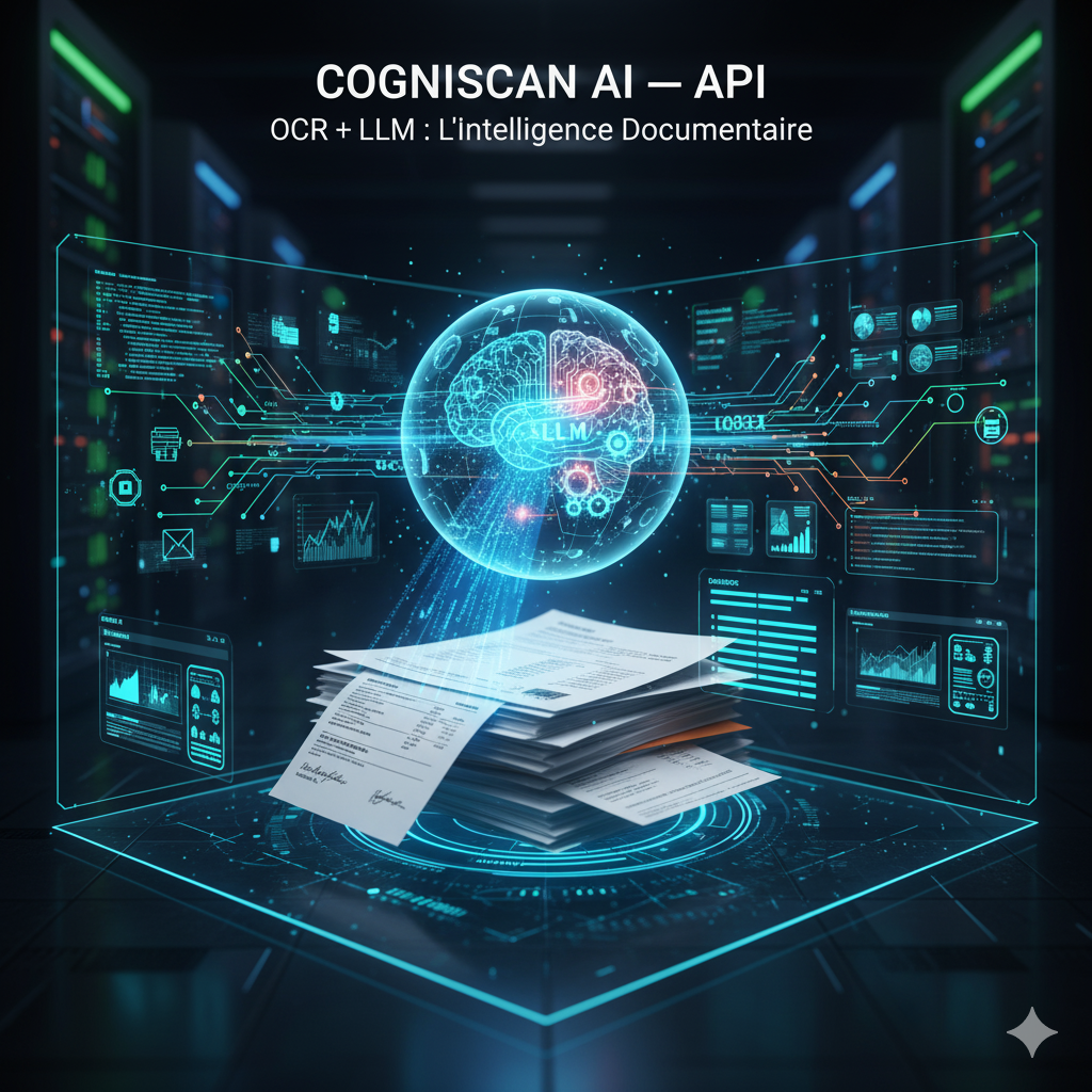 API COGNISCAN AI utilisant l'OCR et les LLM pour l'intelligence documentaire.